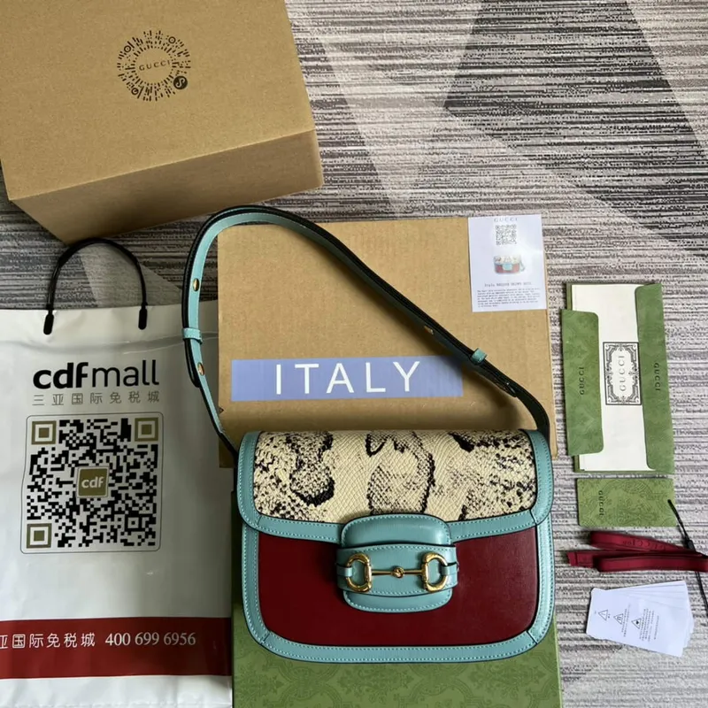 Gucci Horsebit 1955 shoulder bag 602204 Blue