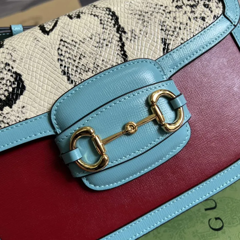 Gucci Horsebit 1955 shoulder bag 602204 Blue