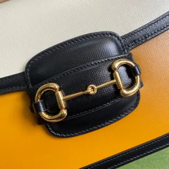 Gucci Horsebit 1955 shoulder bag 602204 yellow with beige