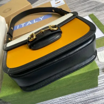 Gucci Horsebit 1955 shoulder bag 602204 yellow with beige