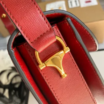 Gucci Horsebit 1955 shoulder bag 602204 Red leather