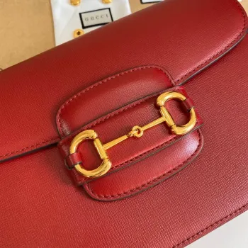 Gucci Horsebit 1955 shoulder bag 602204 Red leather