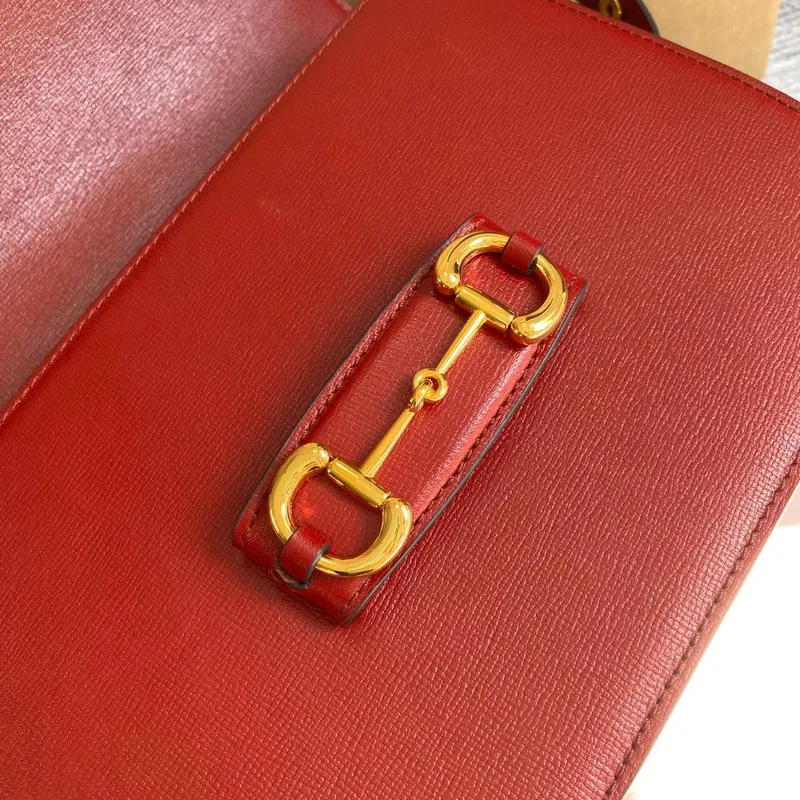 Gucci Horsebit 1955 shoulder bag 602204 Red leather