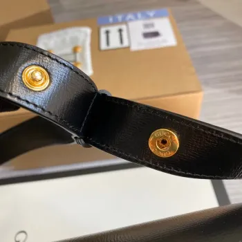 Gucci Horsebit 1955 shoulder bag 602204 Black leather