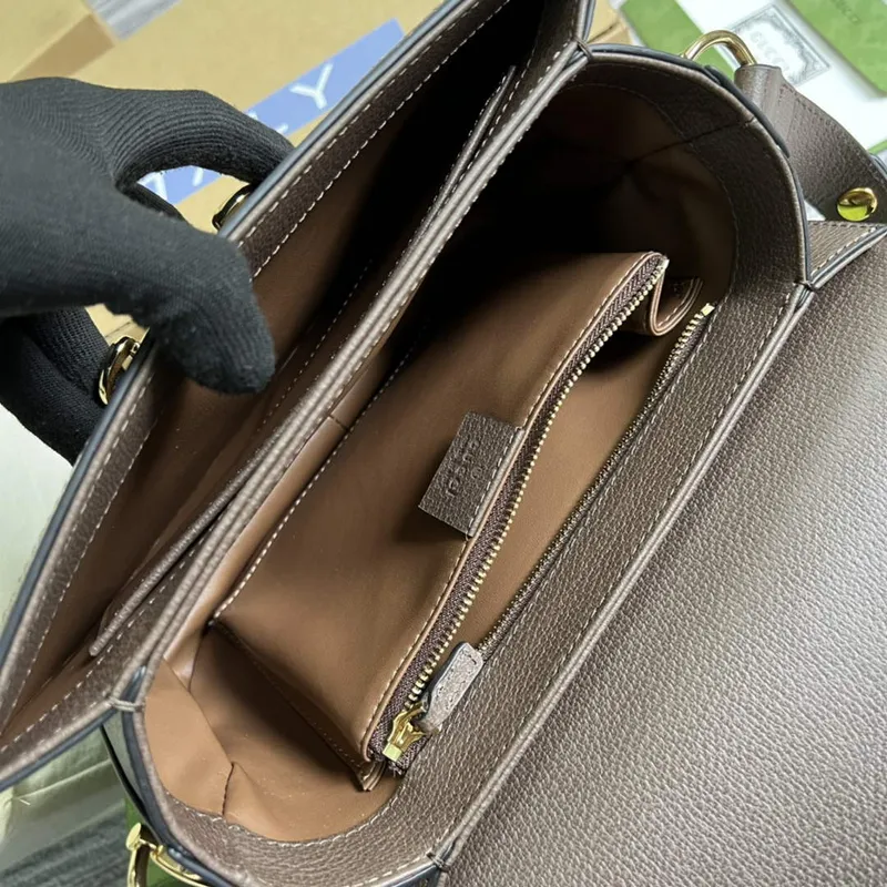 Gucci Horsebit 1955 shoulder bag 602204  brown with brown leather