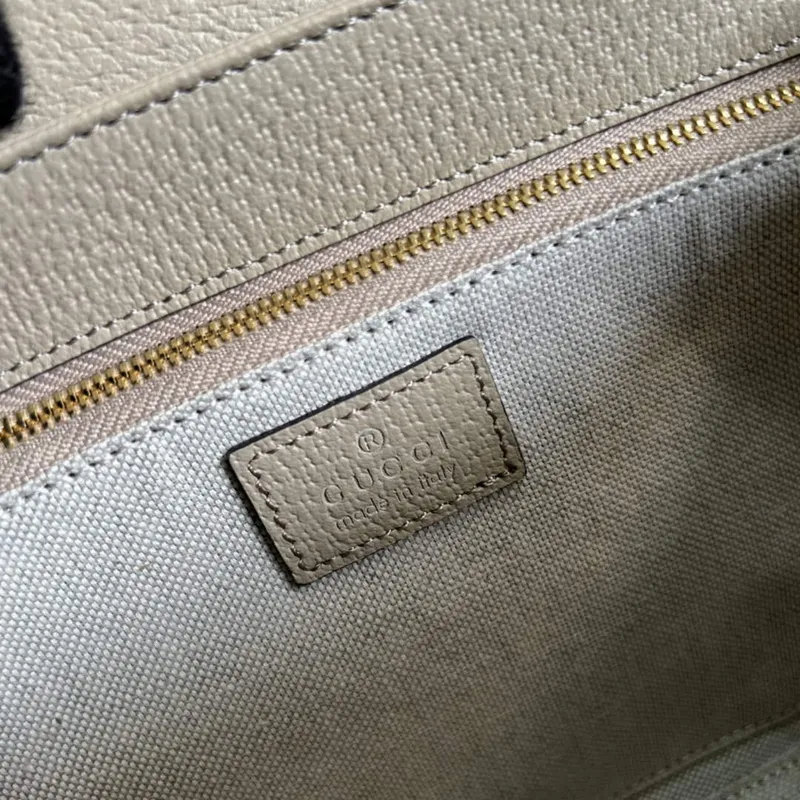 Gucci Horsebit 1955 shoulder bag 602204 beige with beige leather