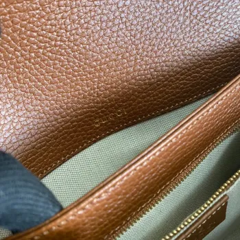 Gucci Horsebit 1955 shoulder bag 602204 blue with brown leather