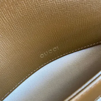 Gucci Horsebit 1955 shoulder bag 602204 Beige with brown leather