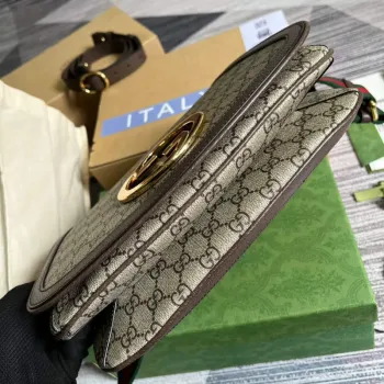 Gucci 699210 Blondie medium shoulder bag Beige GG Supreme canvas