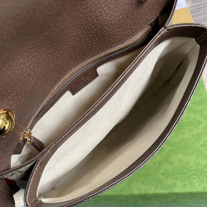 Gucci 699210 Blondie medium shoulder bag Beige GG Supreme canvas