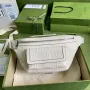 Gucci  645093 GG embossed belt bag White GG embossed leather