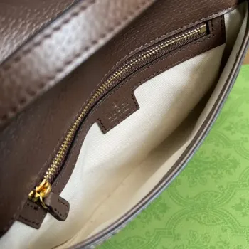 Gucci 699268 Blondie shoulder bag Beige and ebony GG Supreme canvas