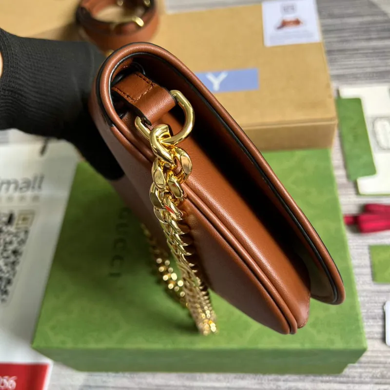 Gucci 699268 Blondie shoulder bag Light brown leather