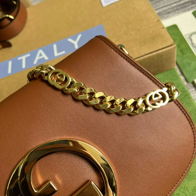 Gucci 699268 Blondie shoulder bag Light brown leather
