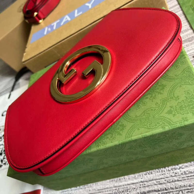Gucci 699268 Blondie shoulder bag Red leather