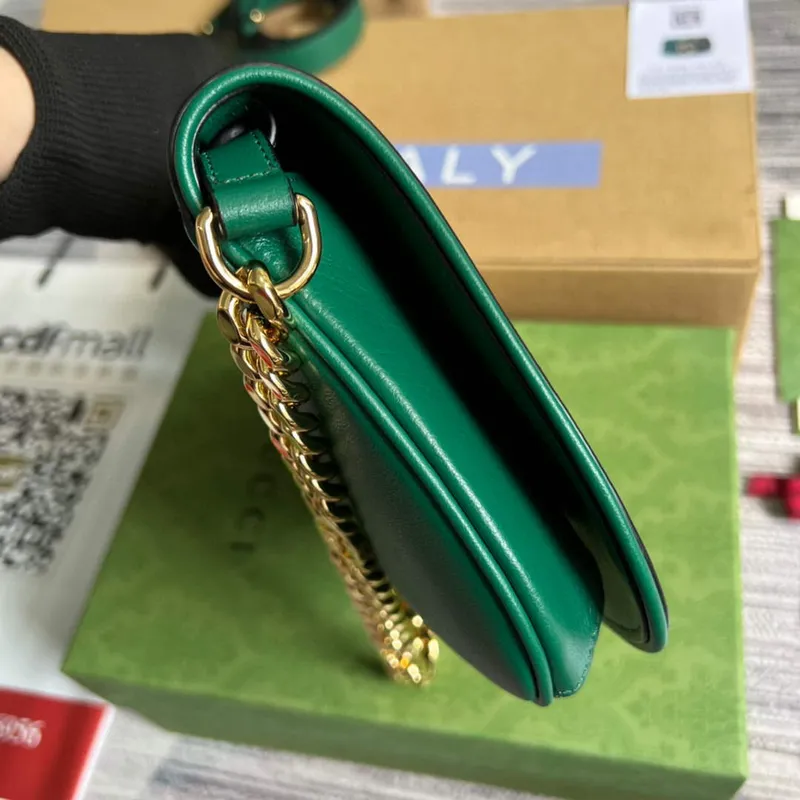 Gucci 699268 Blondie shoulder bag green leather