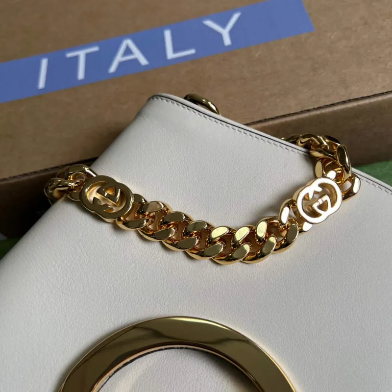 Gucci 699268 Blondie shoulder bag White leather