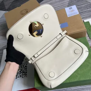 Gucci 699268 Blondie shoulder bag White leather