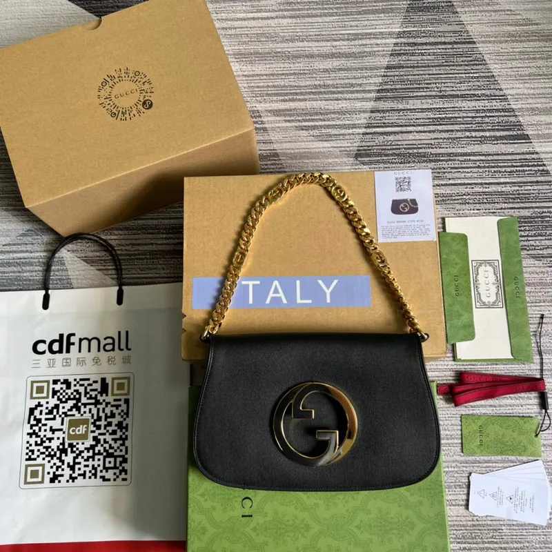 Gucci 699268 Blondie shoulder bag Black leather