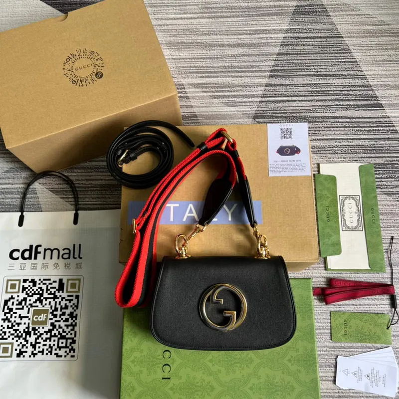 Gucci  698643 Blondie mini bag in black leather