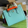 Gucci 702721 Diana Small Tote Bag Light blue leather