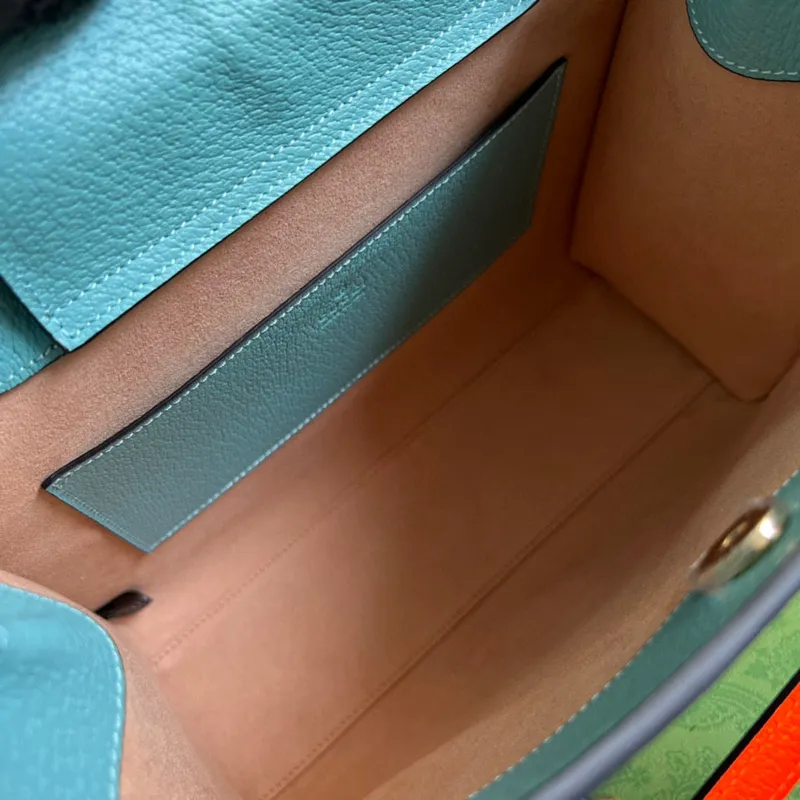 Gucci 702721 Diana Small Tote Bag Light blue leather