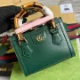Gucci 702732 Diana Mini Tote Bag Green leather