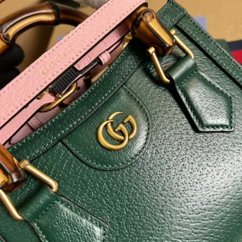 Gucci 702732 Diana Mini Tote Bag Green leather