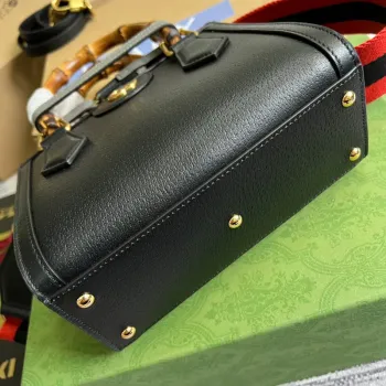 Gucci 702732 Gucci Diana Mini Tote Bag Black leather