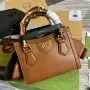 Gucci 702732 Gucci Diana Mini Tote Bag Brown leather