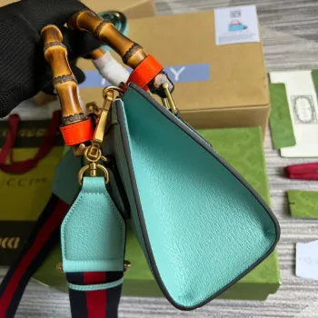 Gucci 702732 Gucci Diana Mini Tote Bag Light blue leather