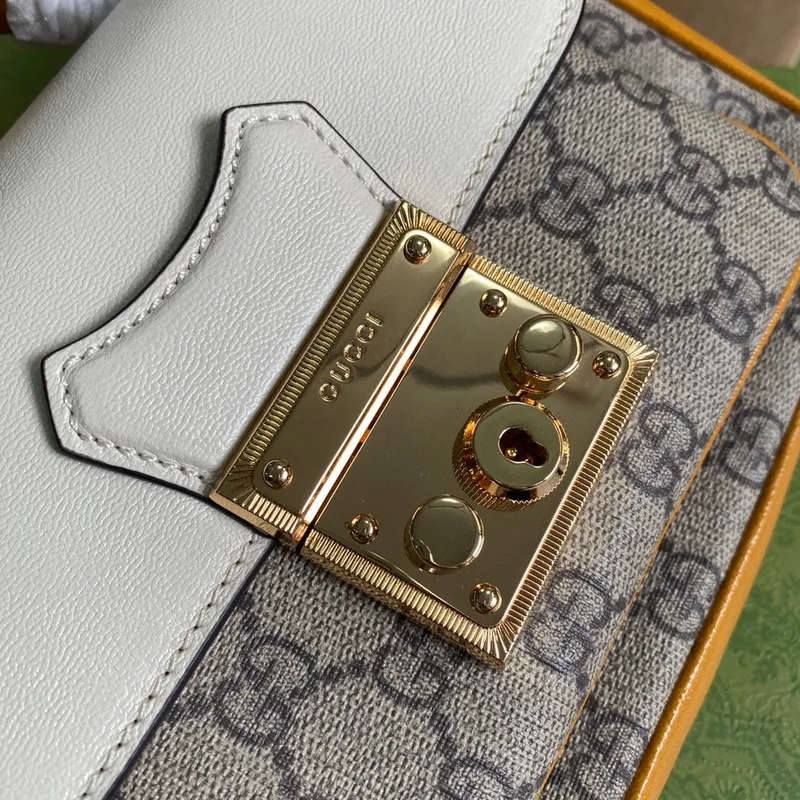 Gucci 658487 Padlock Mini Bag Beige