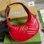 Gucci 699514 GG Marmont half moon shaped mini bag Red