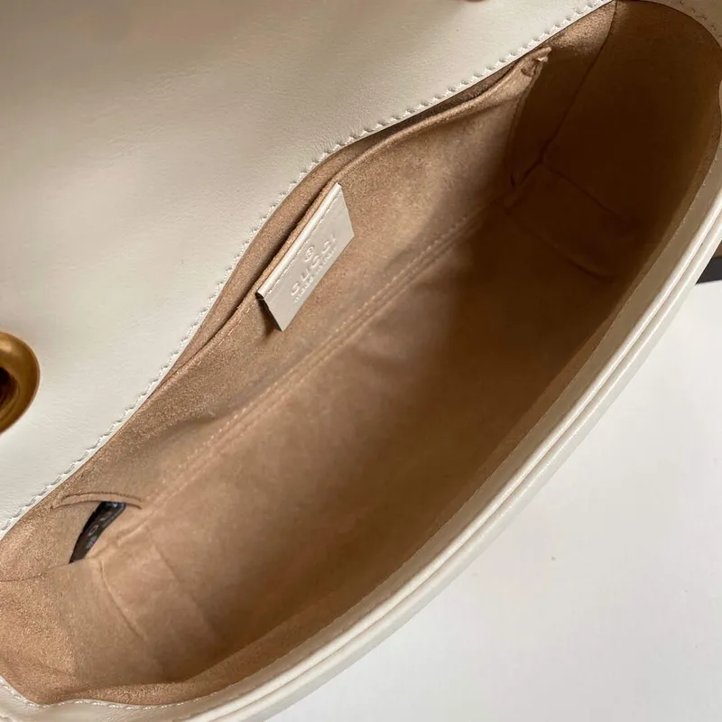 Gucci 446744 GG Marmont Matelassé Mini Bag White