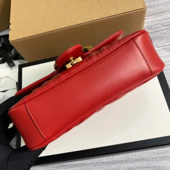 Gucci 446744 GG Marmont Matelassé Mini Bag Red