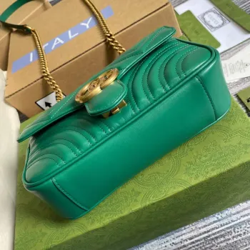 Gucci 446744 GG Marmont Matelassé Mini Bag Green