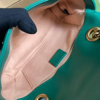 Gucci 446744 GG Marmont Matelassé Mini Bag Green