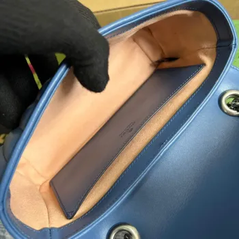 Gucci 446744 GG Marmont Matelassé Mini Bag Blue