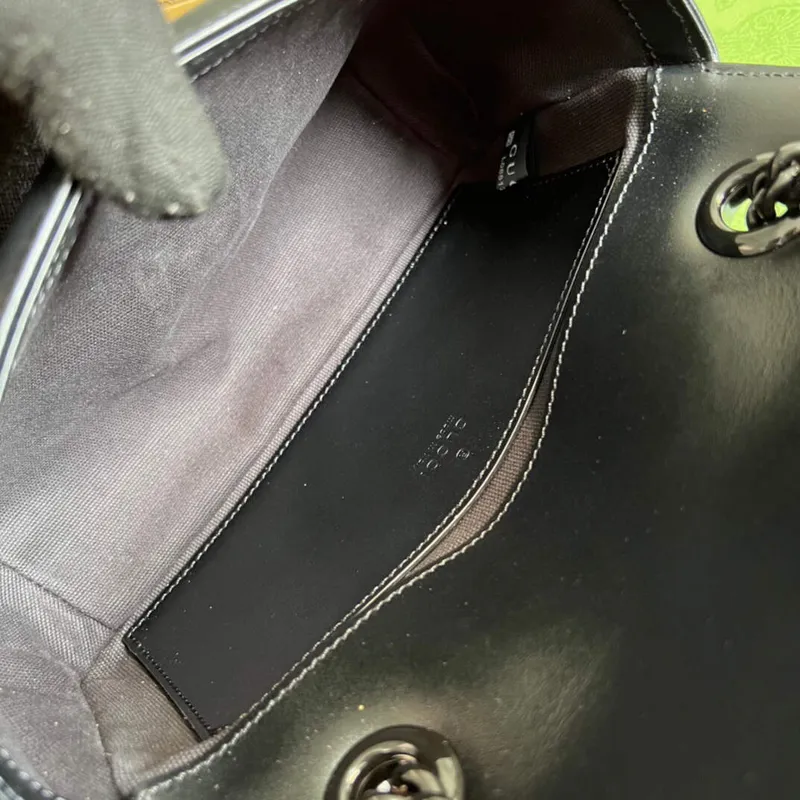 Gucci 446744 GG Marmont Matelassé Mini Bag Black