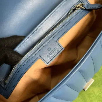 Gucci 443497 GG Marmont Small Shoulder Bag Blue