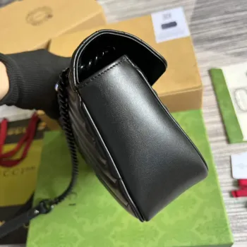 Gucci 443497 GG Marmont Small Shoulder Bag Black