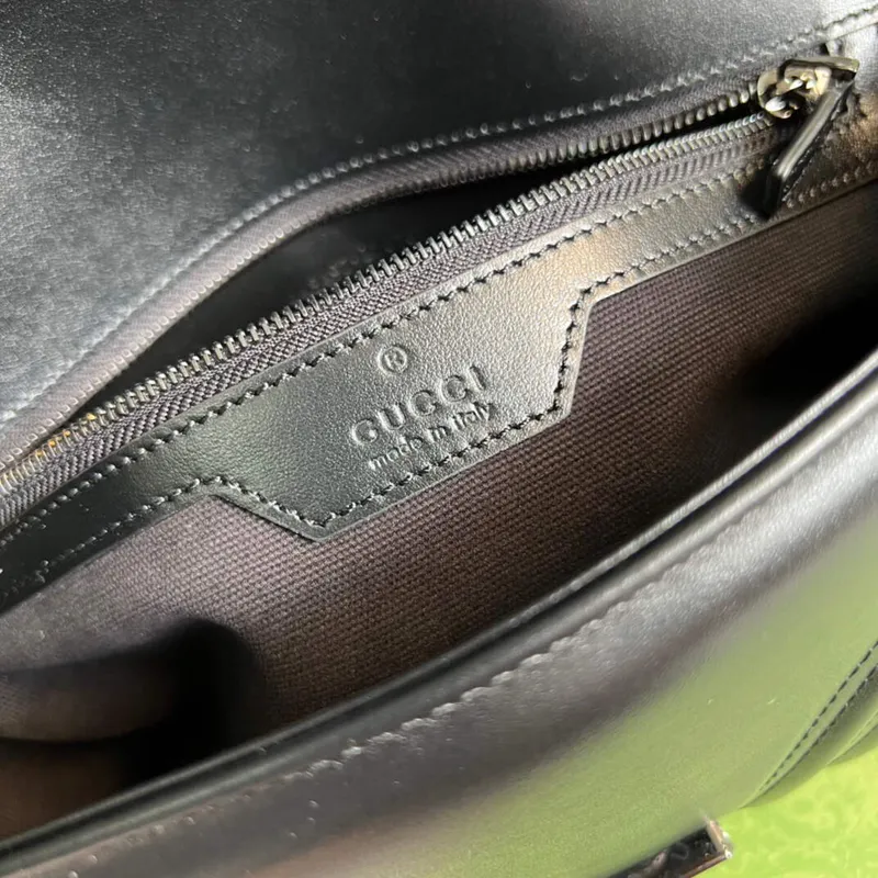 Gucci 443497 GG Marmont Small Shoulder Bag Black