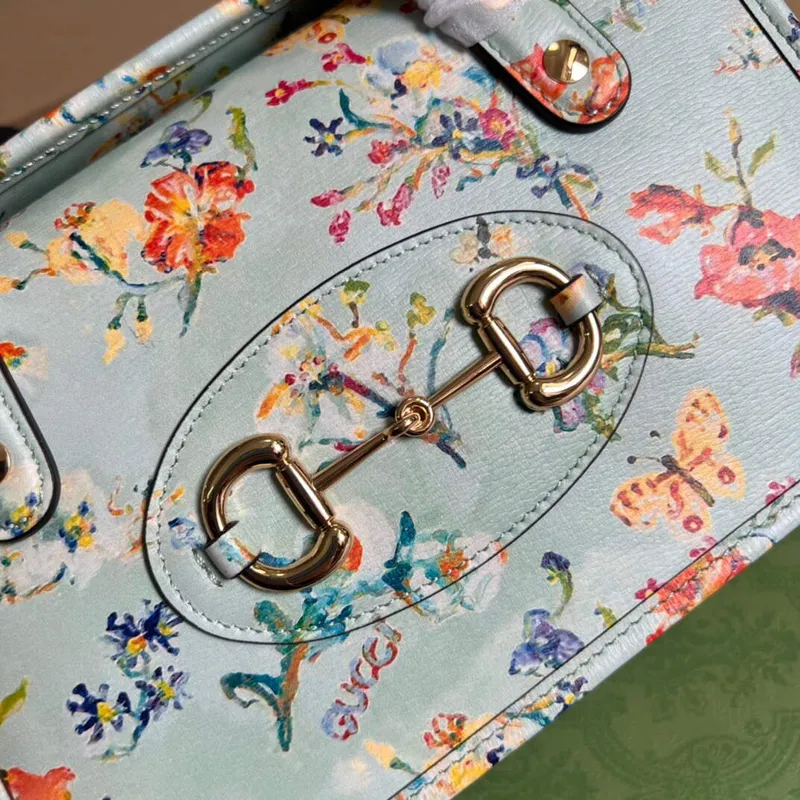 Gucci 645453 Gucci Horsebit 1955 Mini Top Handle Bag Green