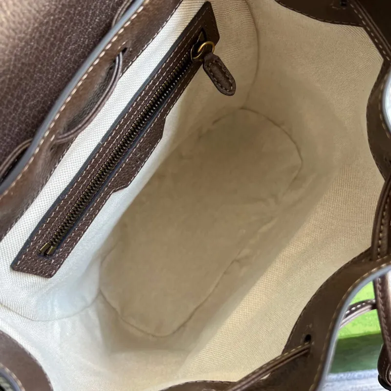 Gucci 674147 Backpack with Interlocking G Brown