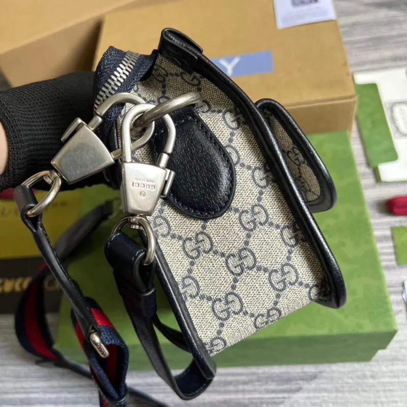 Gucci 674164 Messenger Bag With Interlocking G Blue