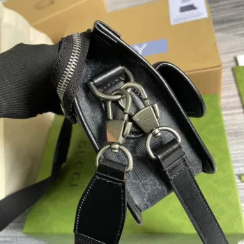 Gucci 674164 Messenger Bag With Interlocking G Black