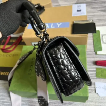 Gucci 675797 Gucci Bamboo 1947 small top handle bag Black