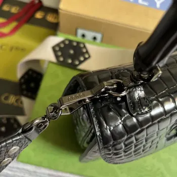 Gucci 675797 Gucci Bamboo 1947 small top handle bag Black