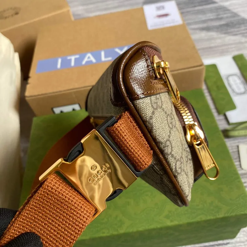 Gucci 682933 Belt bag with Interlocking G Beige and ebony