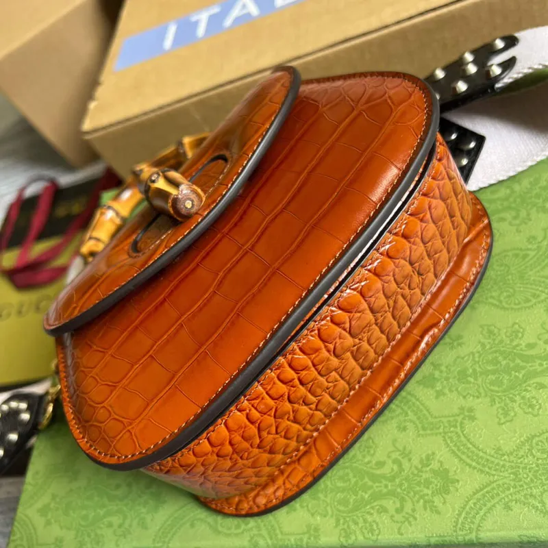 Gucci 686864 Gucci Bamboo 1947 Mini Top Handle Bag Brown